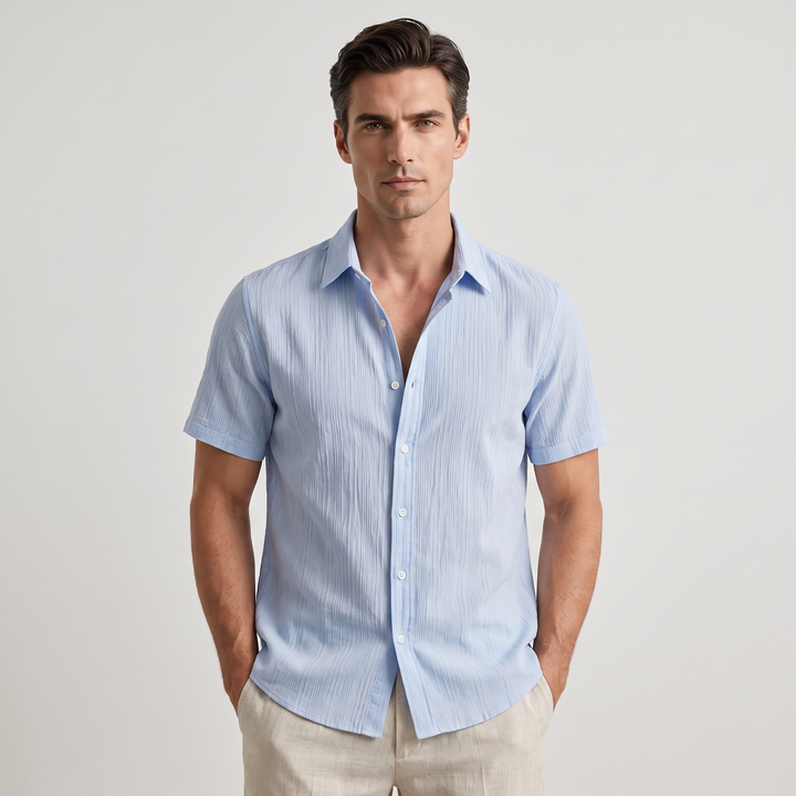 Micah | Men’s Textured Short-Sleeve Button-Up Shirt