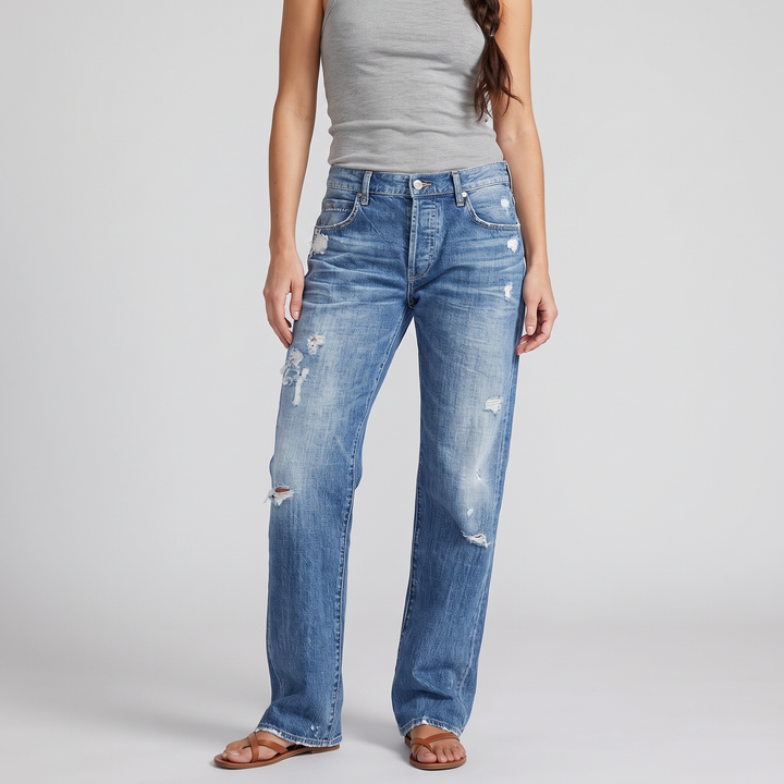 Lennox | Women’s Distressed Wide-Leg Jeans