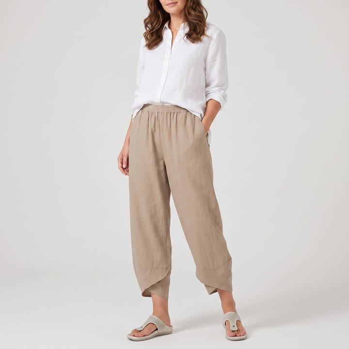 Briar | Women’s Cropped Balloon Pants with Crossover Hems
