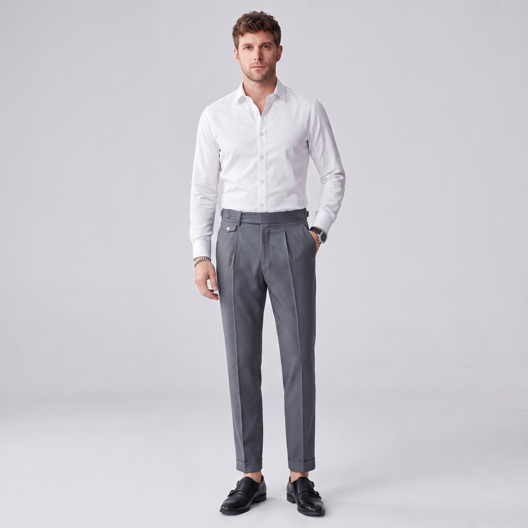 Dorian | Men’s Pleated Dress Pants with Side Adjusters