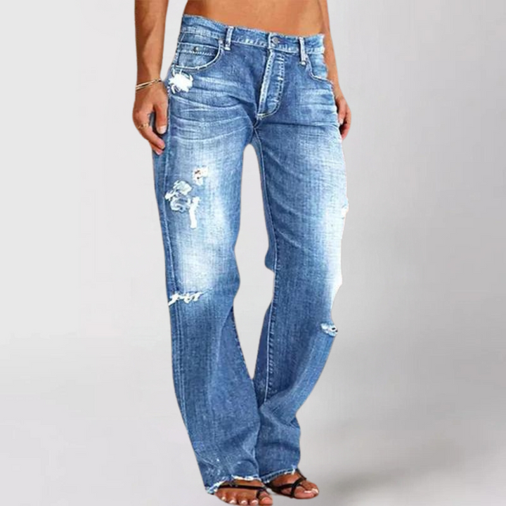 Lennox | Women’s Distressed Wide-Leg Jeans