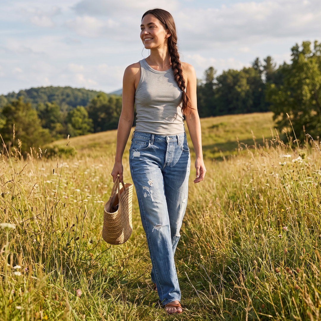 Lennox | Women’s Distressed Wide-Leg Jeans