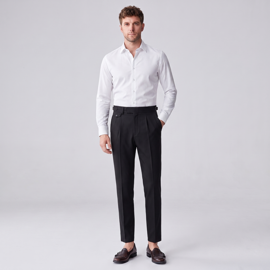 Dorian | Men’s Pleated Dress Pants with Side Adjusters
