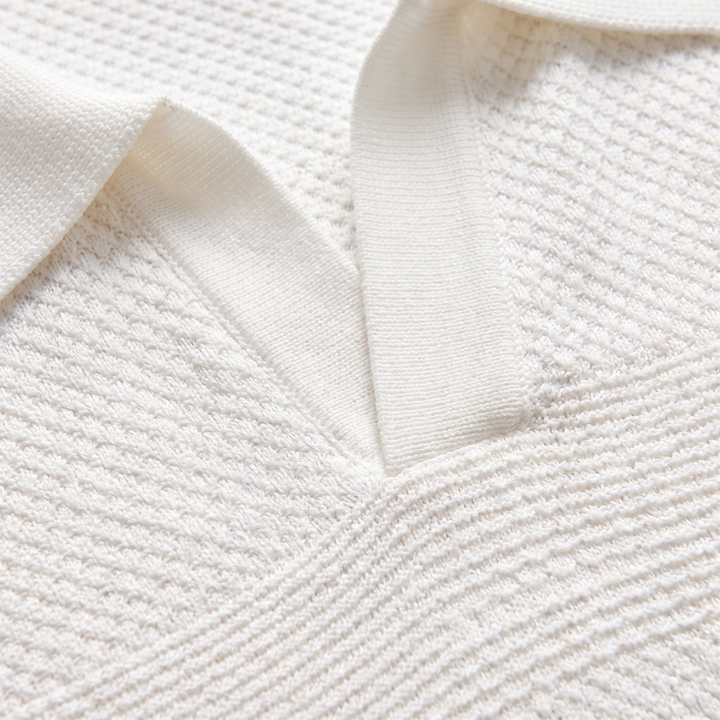 Felix | Men’s Textured Open-Collar Polo Shirt