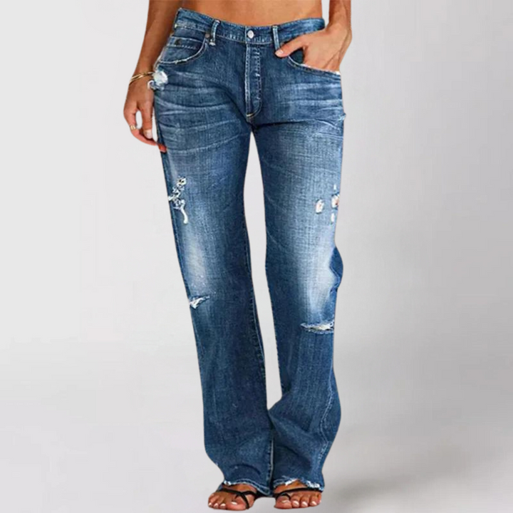 Lennox | Women’s Distressed Wide-Leg Jeans