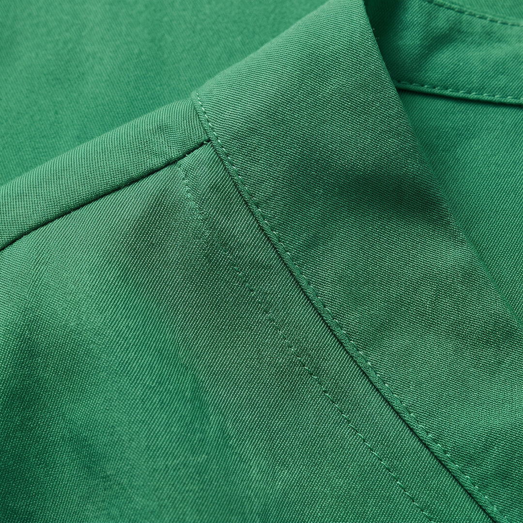Lena | Women’s Collared Tunic Blouse with Button-Tab Sleeves