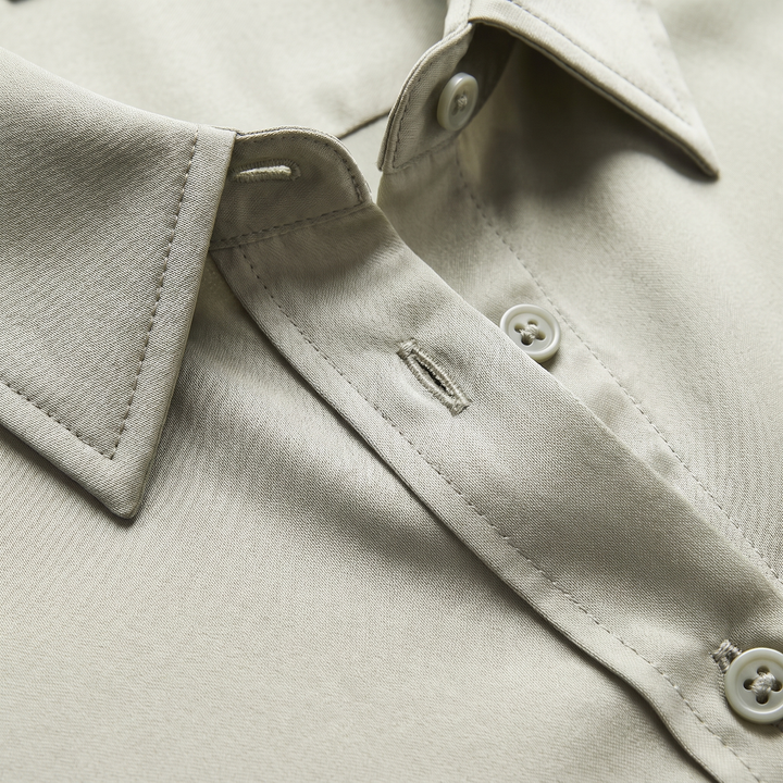 Mara | Women’s Button-Up Blouse in a Lustrous Finish