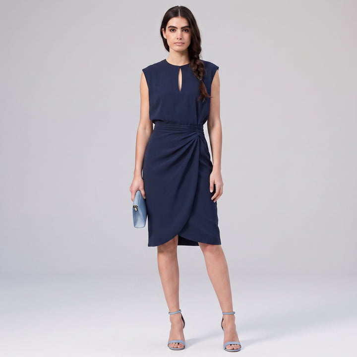 Celeste | Women’s Keyhole Dress Featuring Side Draping