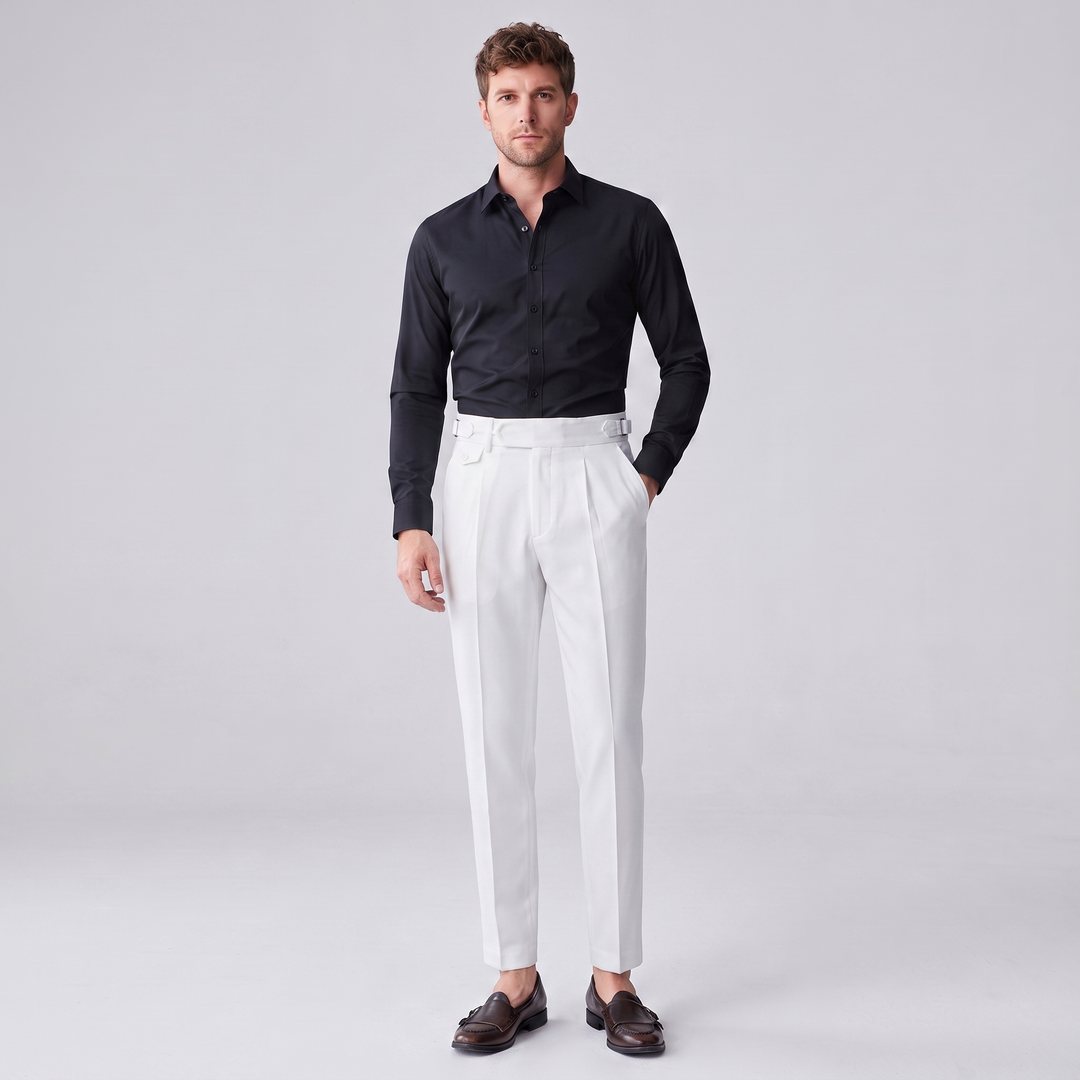 Dorian | Men’s Pleated Dress Pants with Side Adjusters