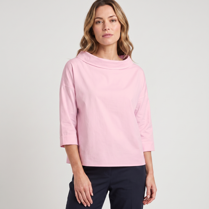 Elise | Women’s Top Featuring a Wide Folded Neckline