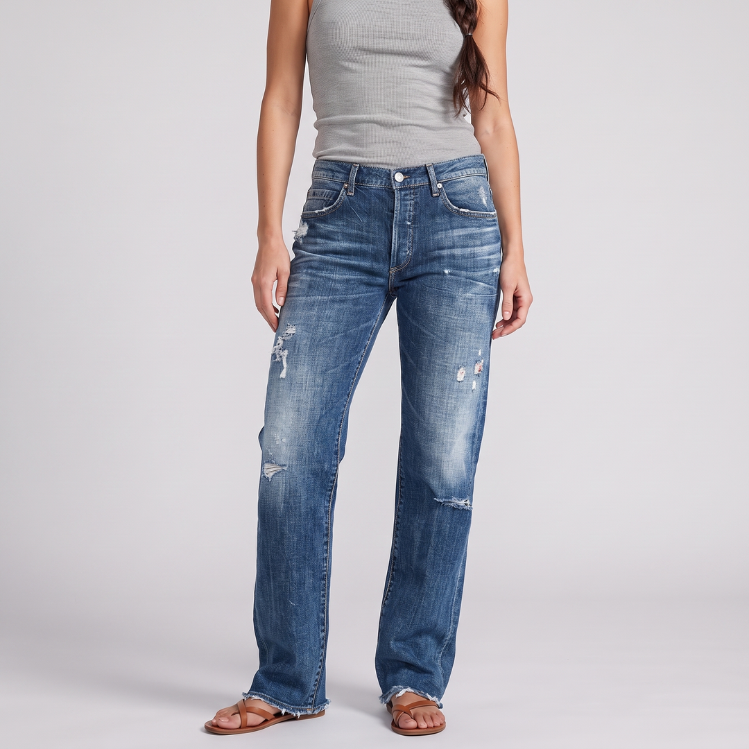 Lennox | Women’s Distressed Wide-Leg Jeans