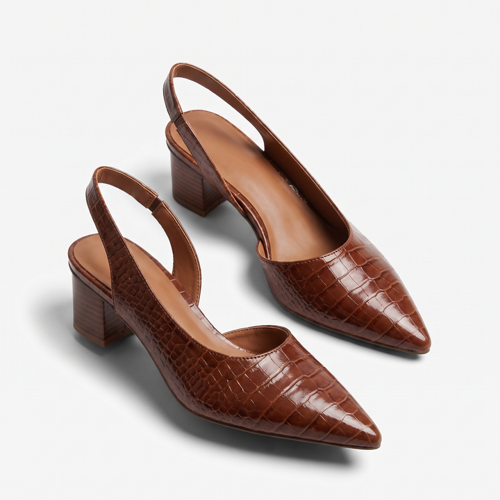 Veda | Women’s Woven Pointed-Toe Slingback Heels