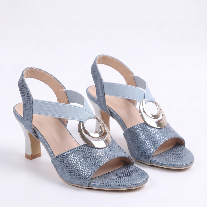 Celeste | Women’s Metallic Accent Slingback Heels