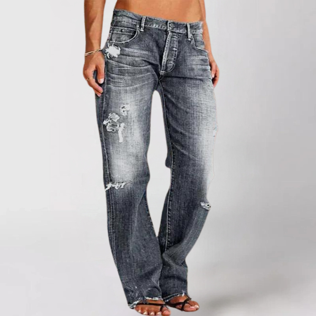 Lennox | Women’s Distressed Wide-Leg Jeans