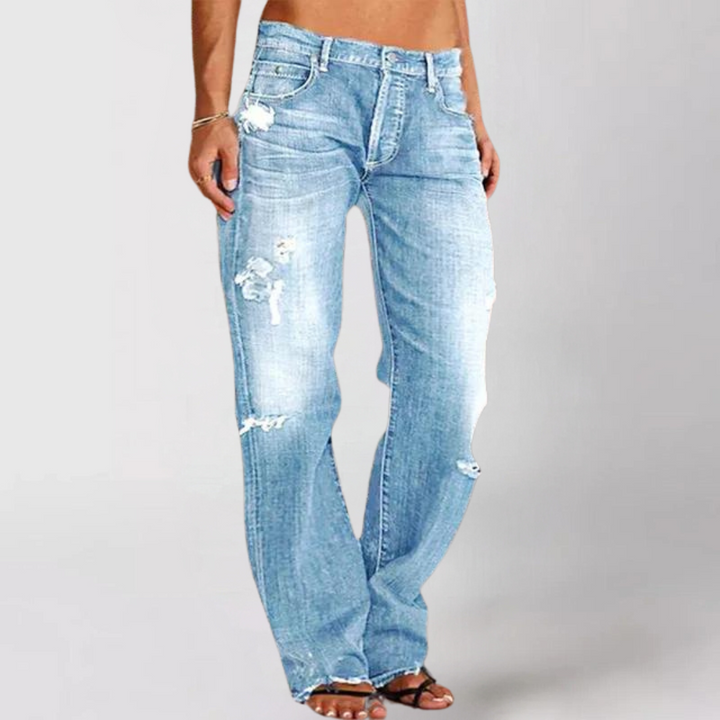 Lennox | Women’s Distressed Wide-Leg Jeans