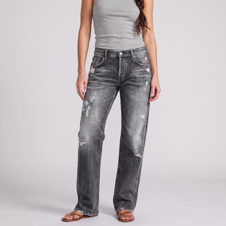 Lennox | Women’s Distressed Wide-Leg Jeans