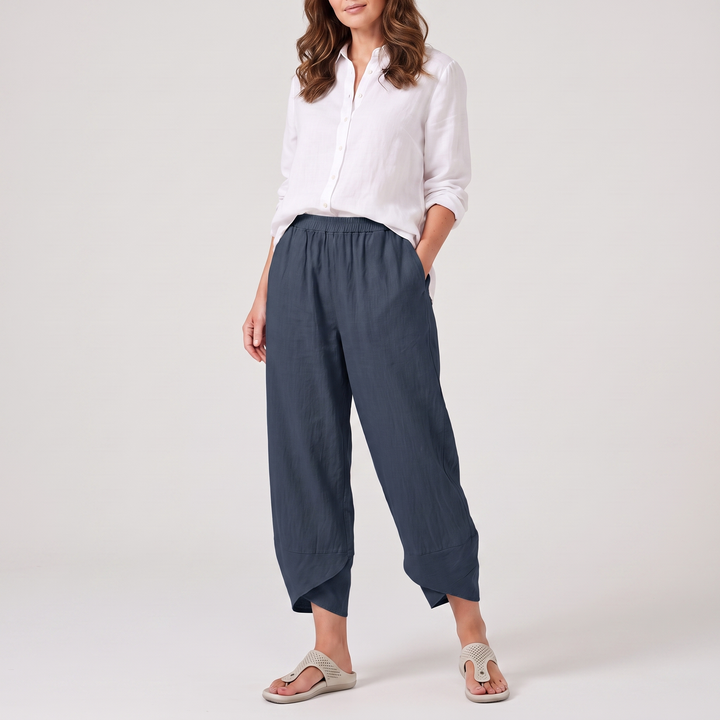 Briar | Women’s Cropped Balloon Pants with Crossover Hems