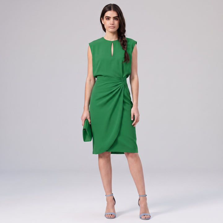 Celeste | Women’s Keyhole Dress Featuring Side Draping