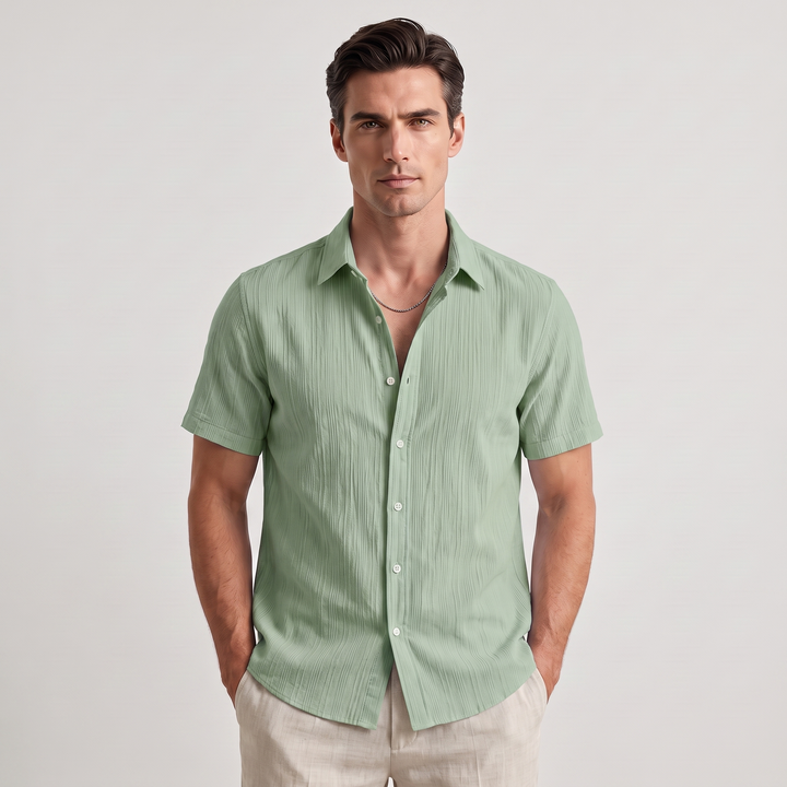 Micah | Men’s Textured Short-Sleeve Button-Up Shirt