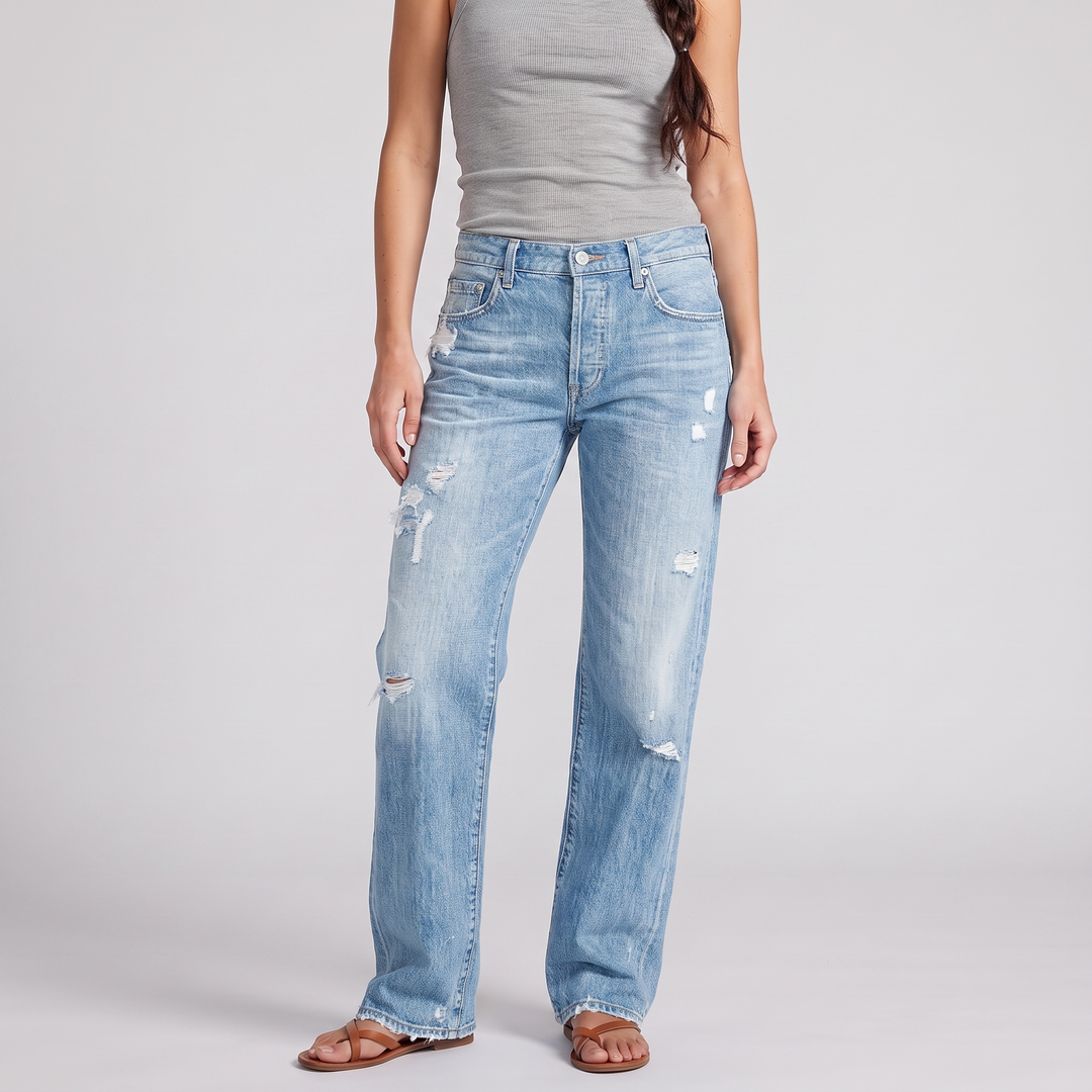 Lennox | Women’s Distressed Wide-Leg Jeans