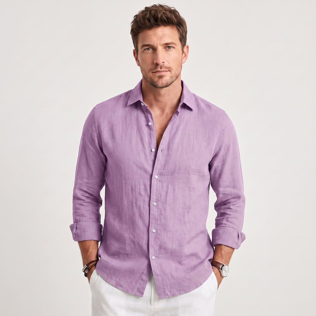 Elias | Men’s Long-Sleeve Button-Up Shirt in a Relaxed Fit