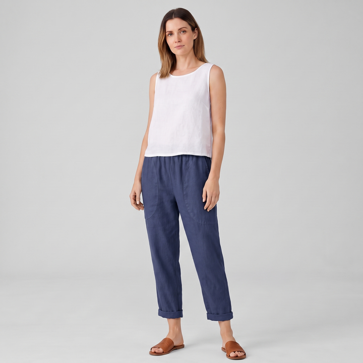 Nora | Women’s Cropped Pull-On Pants with Rolled-Up Edges