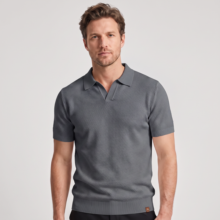 Felix | Men’s Textured Open-Collar Polo Shirt