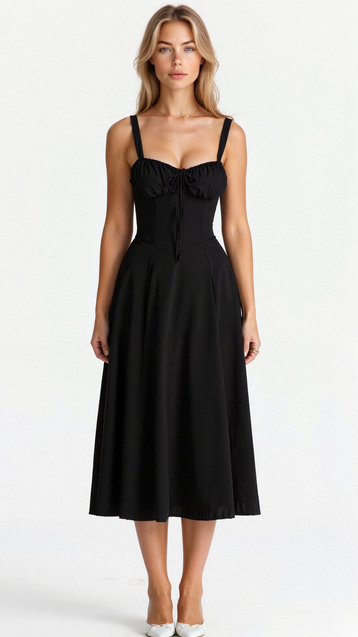 Rosalie | Women’s Floral Midi Dress with Ruched Bust