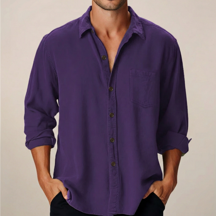 Theo | Men’s Button-Up Shirt in a Washed Finish