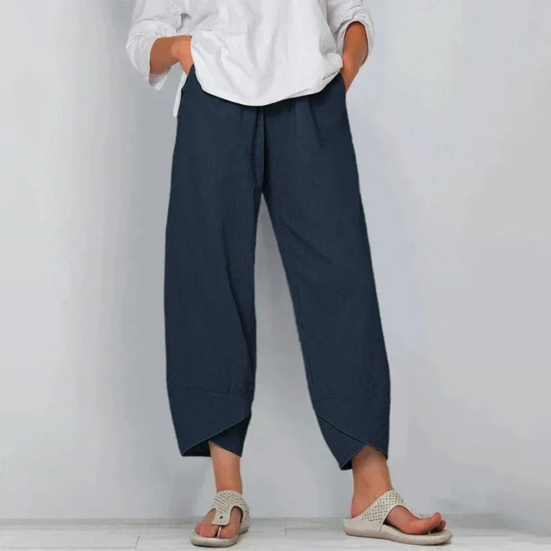 Briar | Women’s Cropped Balloon Pants with Crossover Hems