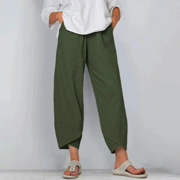 Briar | Women’s Cropped Balloon Pants with Crossover Hems
