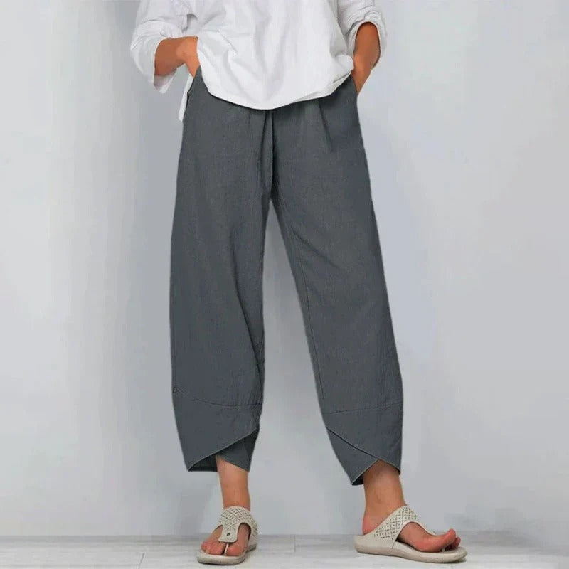 Briar | Women’s Cropped Balloon Pants with Crossover Hems