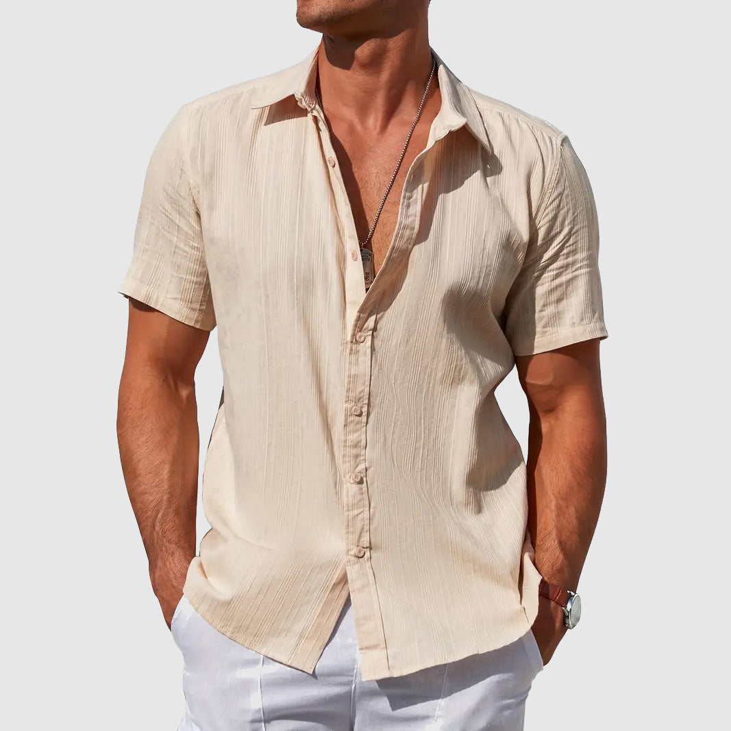 Micah | Men’s Textured Short-Sleeve Button-Up Shirt