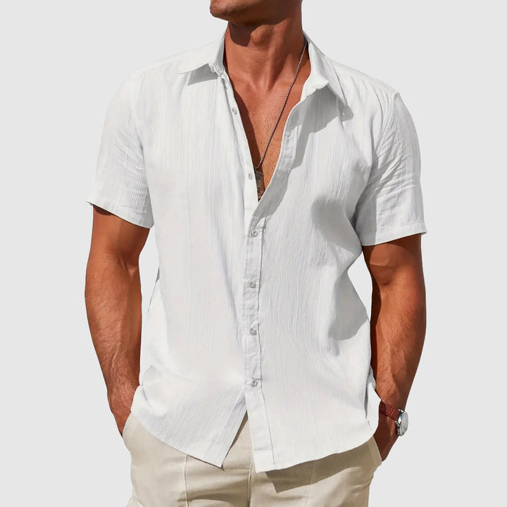 Micah | Men’s Textured Short-Sleeve Button-Up Shirt