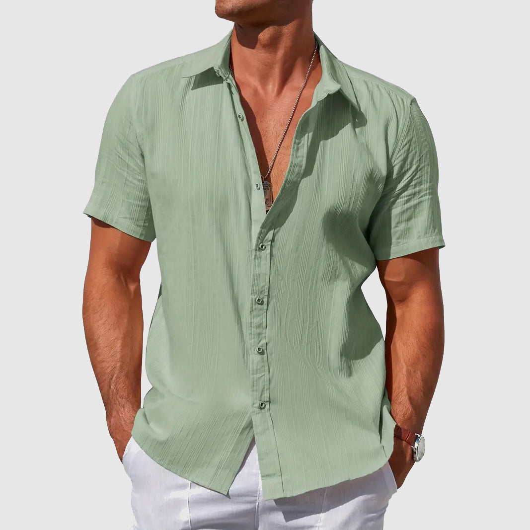Micah | Men’s Textured Short-Sleeve Button-Up Shirt