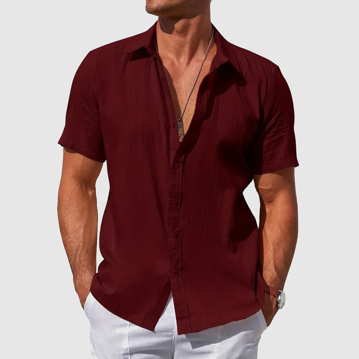 Micah | Men’s Textured Short-Sleeve Button-Up Shirt
