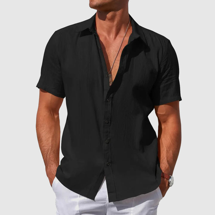 Micah | Men’s Textured Short-Sleeve Button-Up Shirt