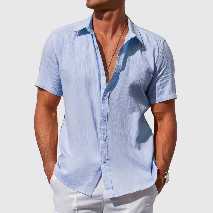 Micah | Men’s Textured Short-Sleeve Button-Up Shirt
