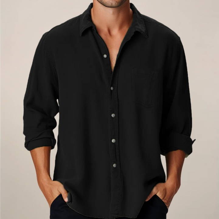 Theo | Men’s Button-Up Shirt in a Washed Finish