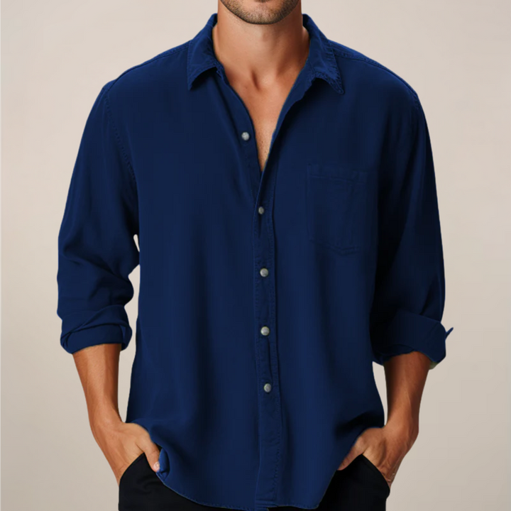 Theo | Men’s Button-Up Shirt in a Washed Finish