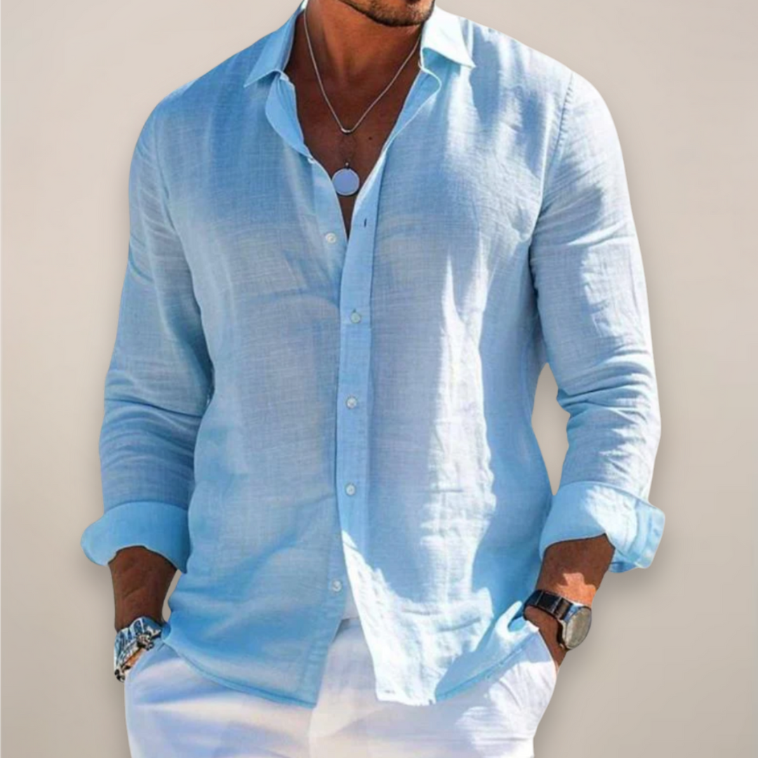 Elias | Men’s Long-Sleeve Button-Up Shirt in a Relaxed Fit