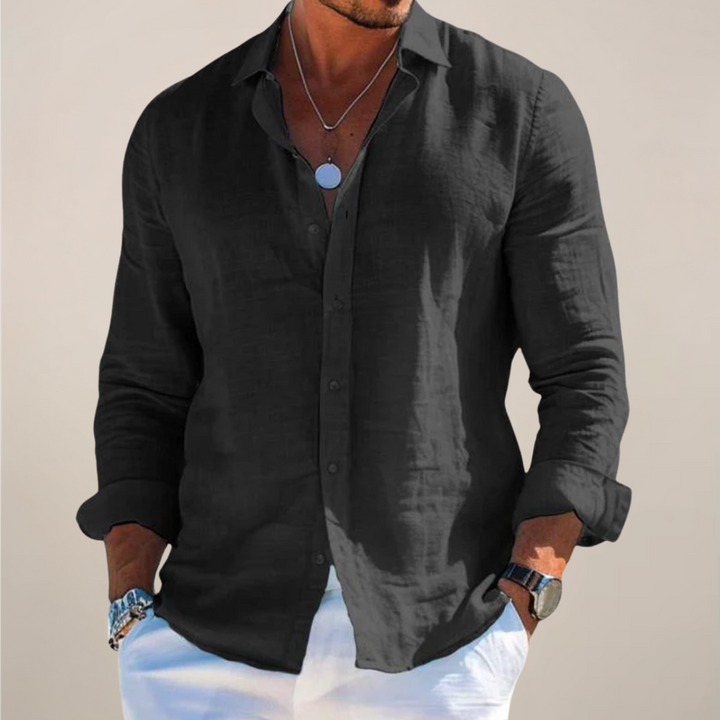 Elias | Men’s Long-Sleeve Button-Up Shirt in a Relaxed Fit