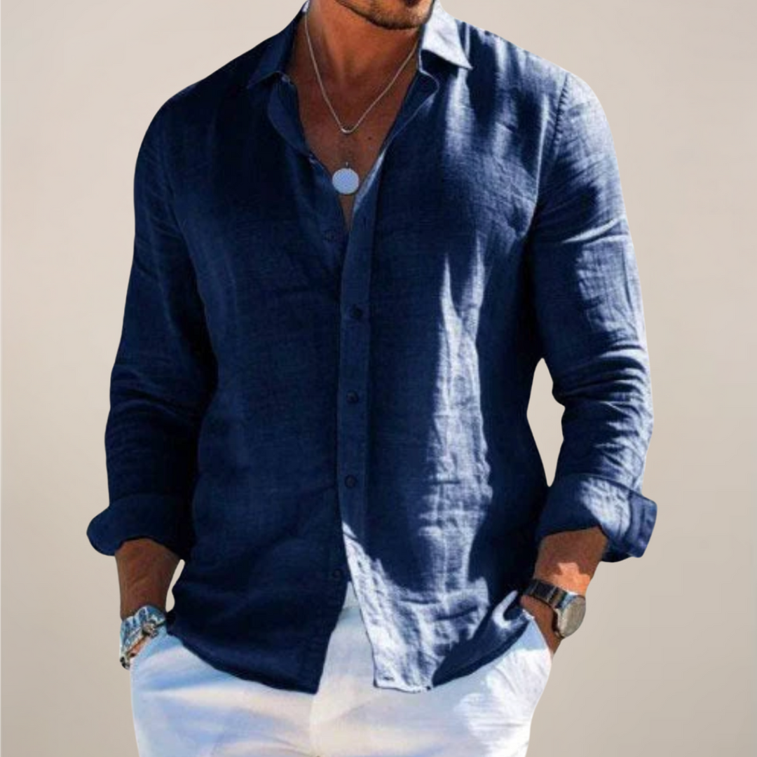 Elias | Men’s Long-Sleeve Button-Up Shirt in a Relaxed Fit