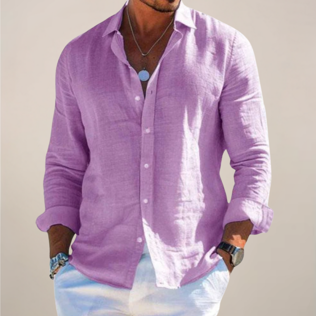 Elias | Men’s Long-Sleeve Button-Up Shirt in a Relaxed Fit