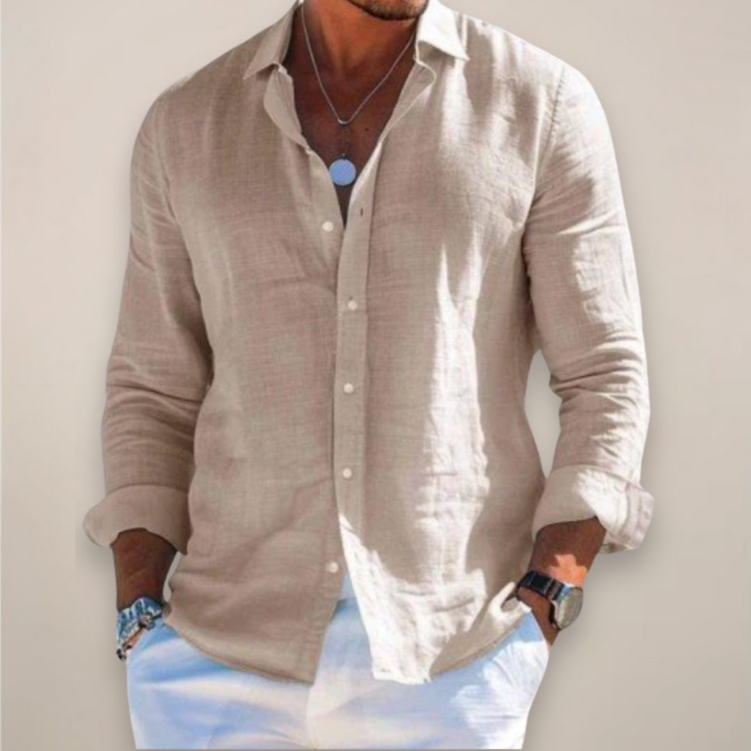 Elias | Men’s Long-Sleeve Button-Up Shirt in a Relaxed Fit