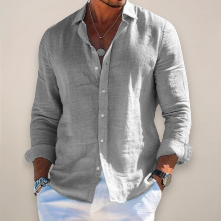 Elias | Men’s Long-Sleeve Button-Up Shirt in a Relaxed Fit