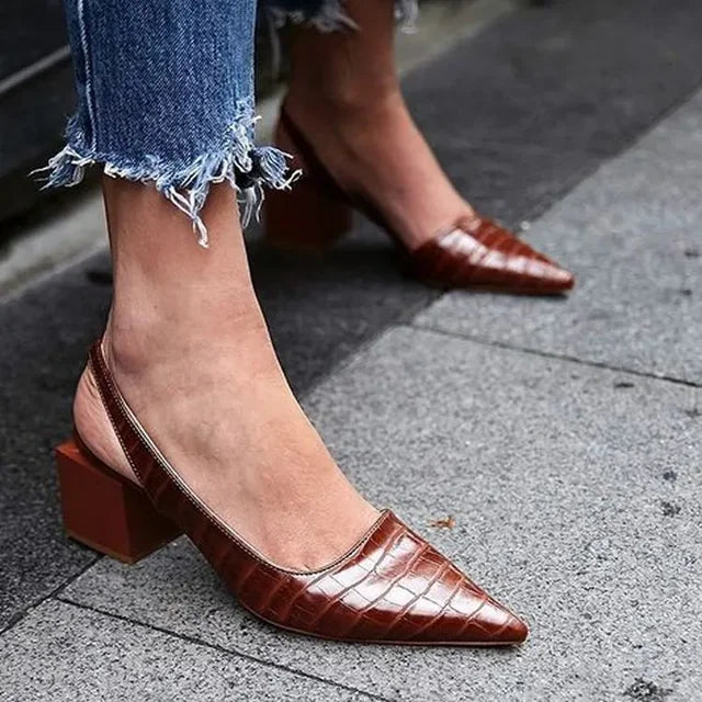 Veda | Women’s Woven Pointed-Toe Slingback Heels
