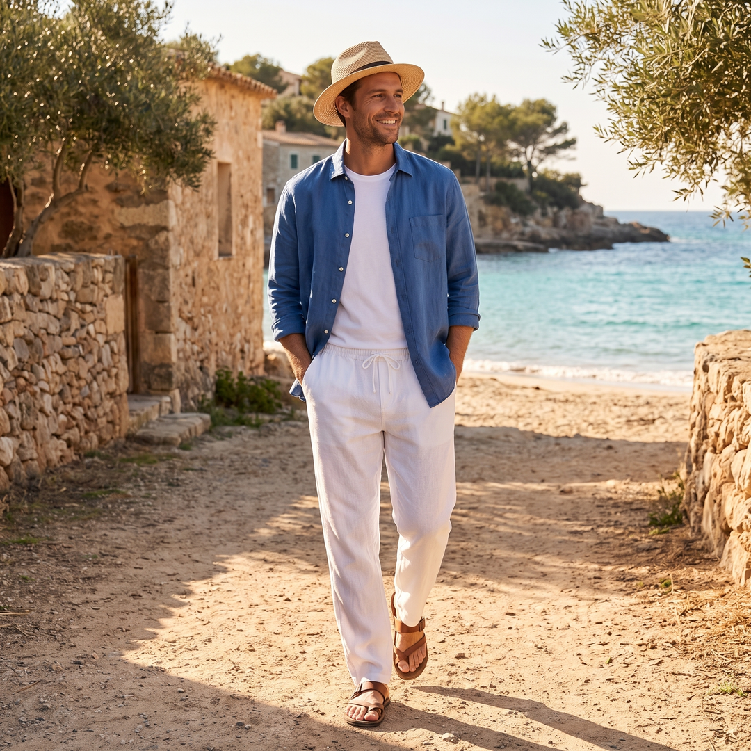 Adrian | Men’s Drawstring Pants in a Straight Relaxed Fit