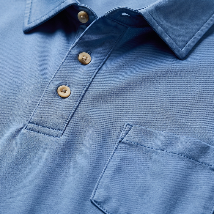 Nolan | Men’s Pocket Polo Shirt in a Washed Finish