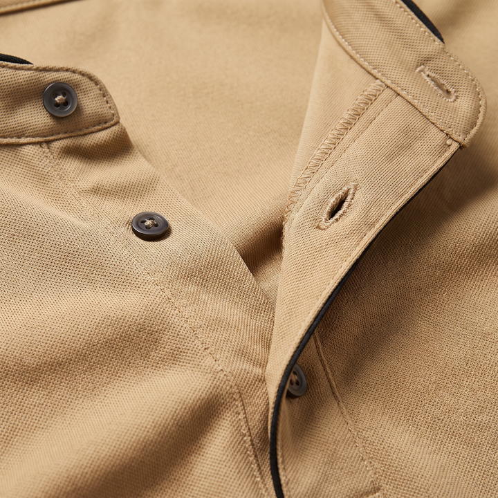 Grant | Men’s Stand-Collar Polo Shirt with Contrast Trim